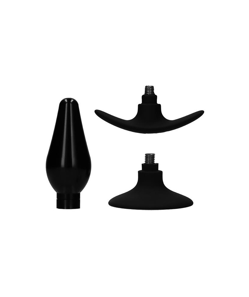 Set Plug Anal y Ventosa Putiaguda Grande Negro