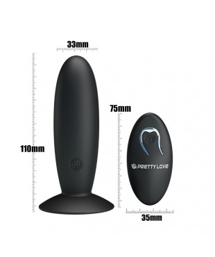 Plug Anal con Control Remoto Color Negro Plug Anal con Control Remoto Color Negro