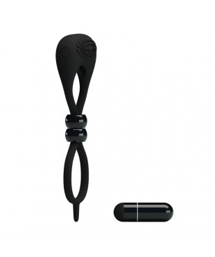 Pretty Love Anillo Vibrador Locker Color Negro