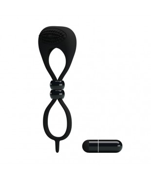 Pretty Love Anillo Vibrador Locker Color Negro