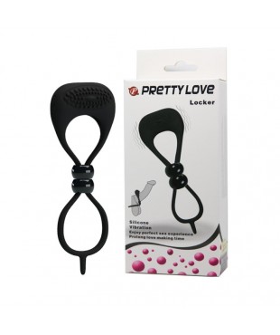 Pretty Love Anillo Vibrador Locker Color Negro