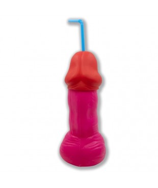 Vaso con Forma de Pene Plastico Fuscia 500 ml