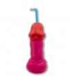 Vaso con Forma de Pene Plastico Fuscia 500 ml