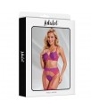 Stella Set Sujetador Tanga Liguero y Liga Purpura y Rosa