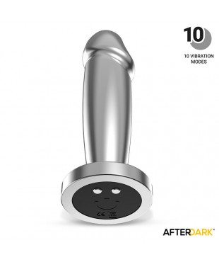 Sarmy Plug Anal Cromado con Vibracion USB Magnetico Talla M Sarmy Plug Anal Cromado con Vibracion USB Magnetico Talla M