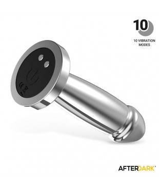 Sarmy Plug Anal Cromado con Vibracion USB Magnetico Talla M Sarmy Plug Anal Cromado con Vibracion USB Magnetico Talla M
