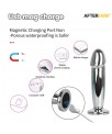 Sarmy Plug Anal Cromado con Vibracion USB Magnetico Talla M