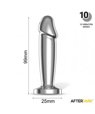 Sarmy Plug Anal Cromado con Vibracion USB Magnetico Talla S Sarmy Plug Anal Cromado con Vibracion USB Magnetico Talla S
