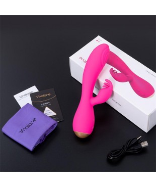 Conejito Vibrador Magic Stick con Pulsacion Fucsia