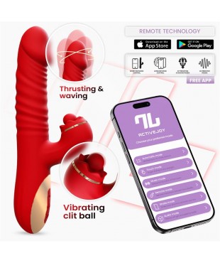 Ascen Vibrador con Thrusting y Waving y APP USB Magnético