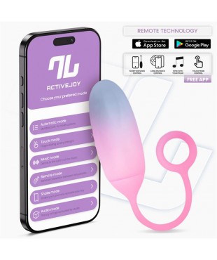 Huevo Silicona Doble Capa con APP Azul/Rosa