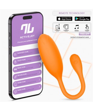 Logan Huevo Vibrador con APP Silicona Unibody Naranja