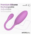 Logan Huevo Vibrador con APP Silicona Unibody Purpura