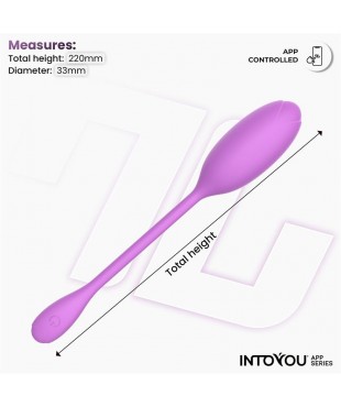 Logan Huevo Vibrador con APP Silicona Unibody Purpura