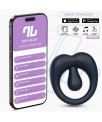 Kenny Anillo Vibrador con Estimulador de Clitoris y APP Azul Oscuro