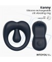 Kenny Anillo Vibrador con Estimulador de Clitoris y APP Azul Oscuro