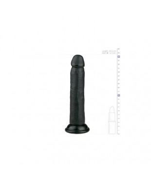 Pene Realistico Negro 205 cm