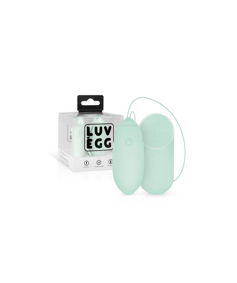 Huevo Vibrador Control Remoto USB Verde