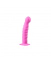 Dildo con Ventosa de Silicona Rosa