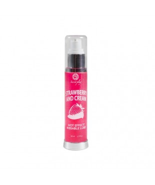 Lubricante Efecto Calor Fresas con Nata 50 ml