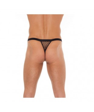 Tanga Rejilla Negro Talla Única