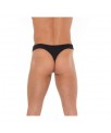 Tanga con Cremallera Negro Talla Unica