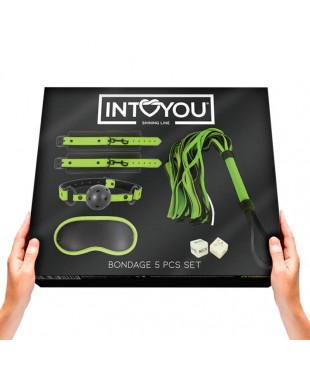 Set de Bondage con 5 Piezas que Brillan en la Oscuridad