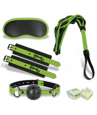 Set de Bondage con 5 Piezas que Brillan en la Oscuridad