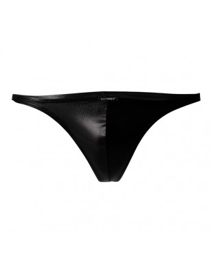 C4M11 Calzoncillo Estilo Brazilian Leatherette Negro