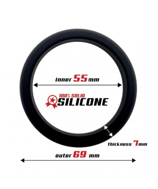 Anillo para el Pene Silicona Sólida 5.5 cm Negro