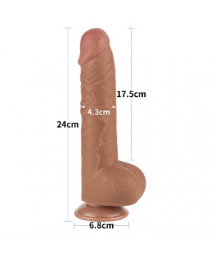 Dildo con Piel Retractil 95 Bronceado