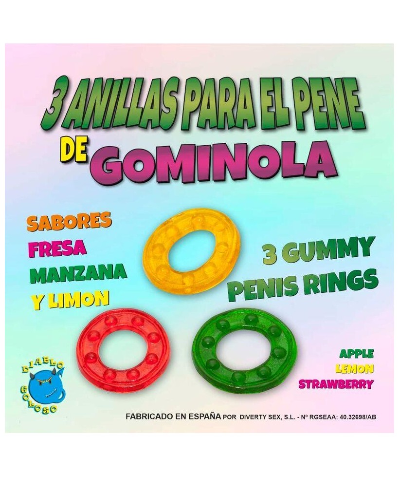 Set 3 Anillos Gominola