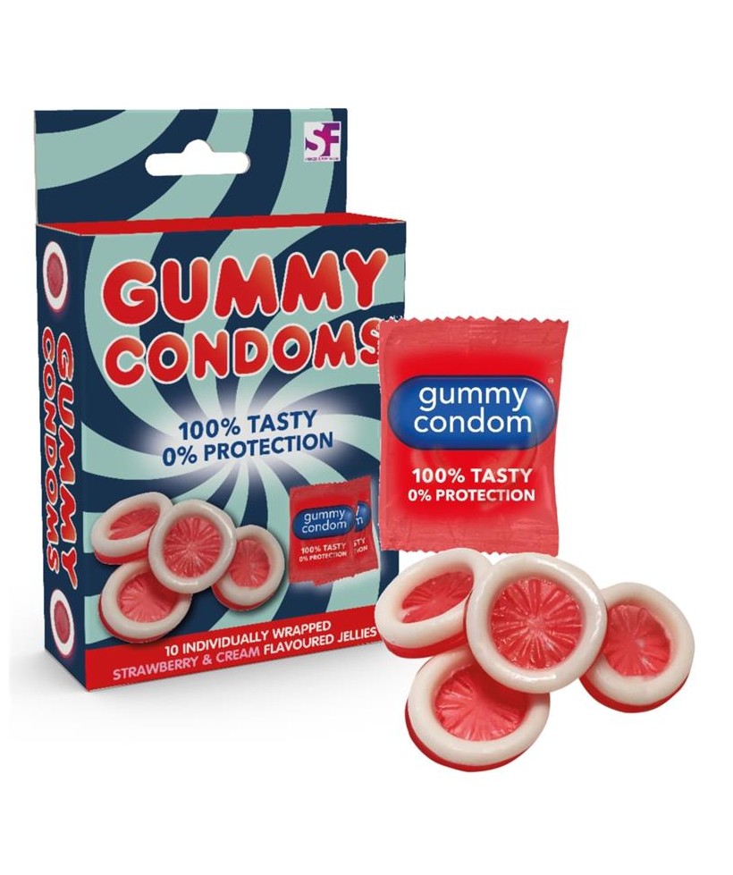 Condones de Gominola Fresa y Crema