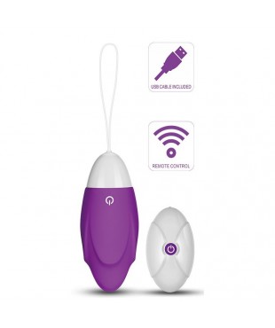 Huevo Vibrador iJoy Control Remoto USB Púrpura
