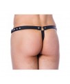 Tanga de Cuero Ajustable con Abertura