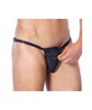 Tanga de Cuero Ajustable con Cremallera Talla unica