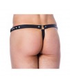 Tanga de Cuero Ajustable Color NEgro