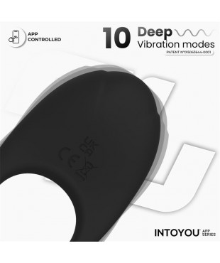 Ringo Anillo Vibrador con APP Unibody Negro