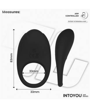 Ringo Anillo Vibrador con APP Unibody Negro