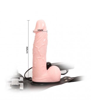 Baile Arnes con Dildo Color Natural a Control Remoto