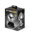 Plug Anal de Metal con Rosa Negra en la Base Talla M