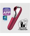 Dual Love Vibrador y Succionador de Aire Pulsado Rojo