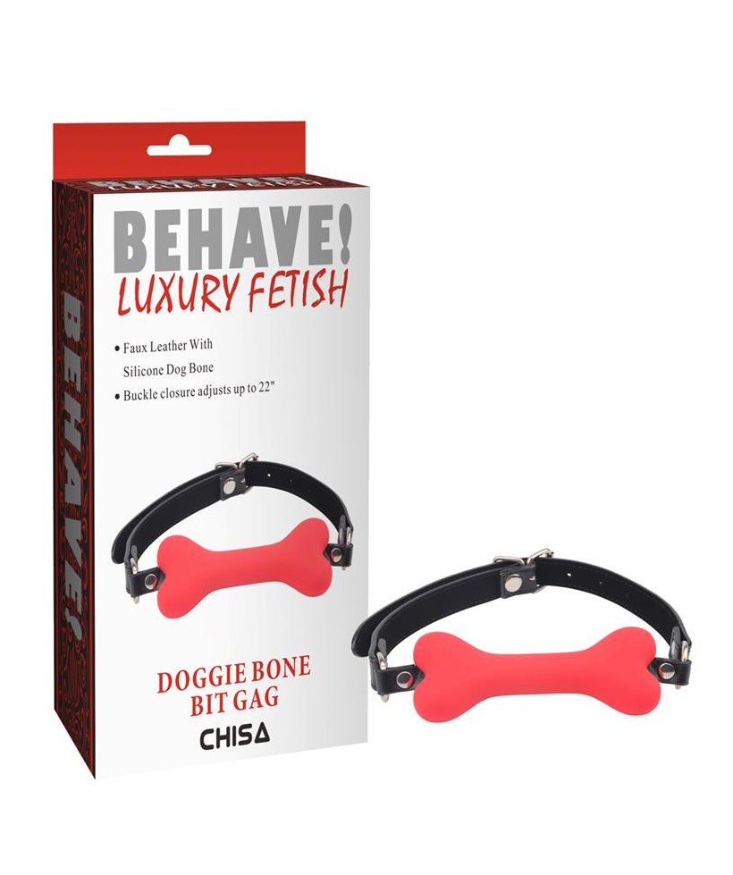Mordaza Hueso Doggle Bone Bit Rojo