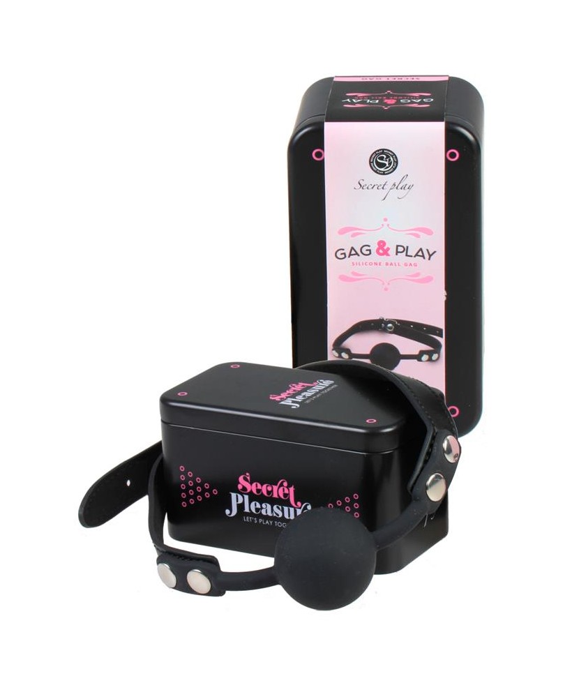 Mordaza de Bola Maciza Silicona Negra