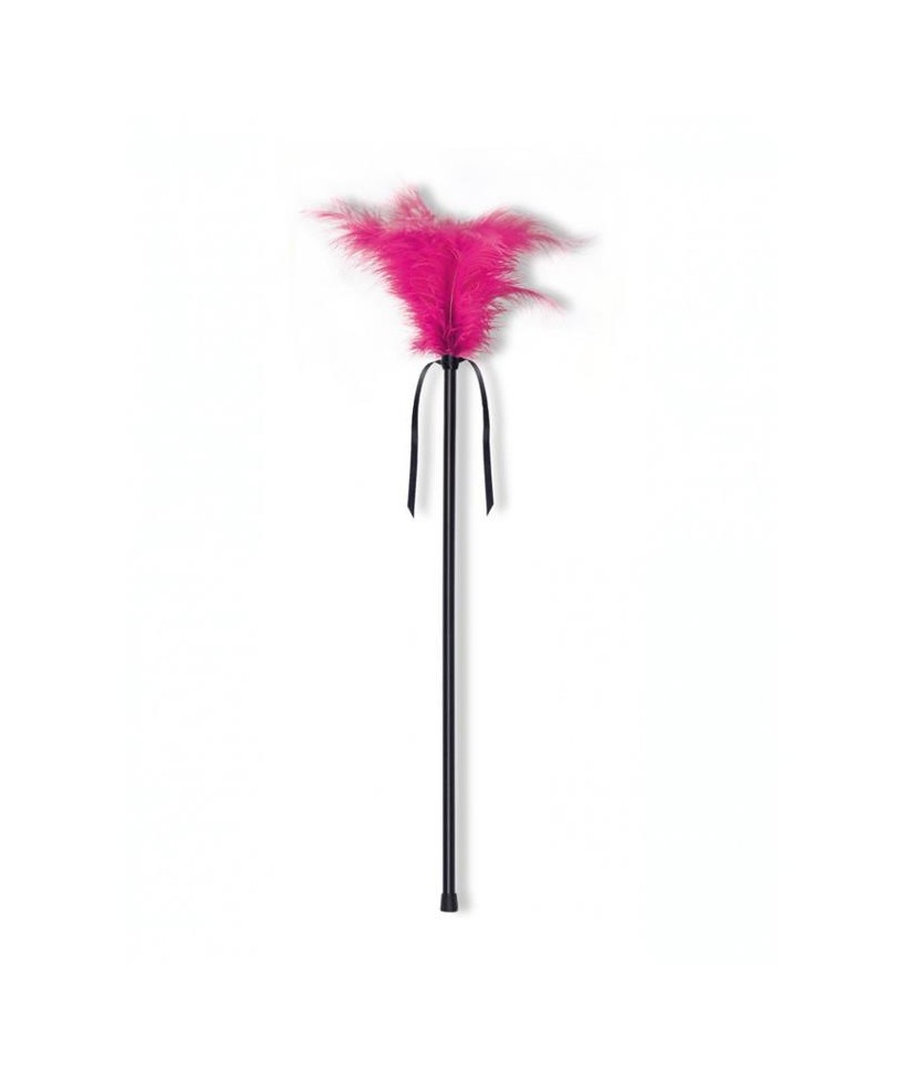 Estimulador con Plumas Fucsia