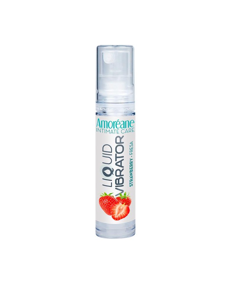 Vibrador Liquido Base Agua Fresa 10 ml