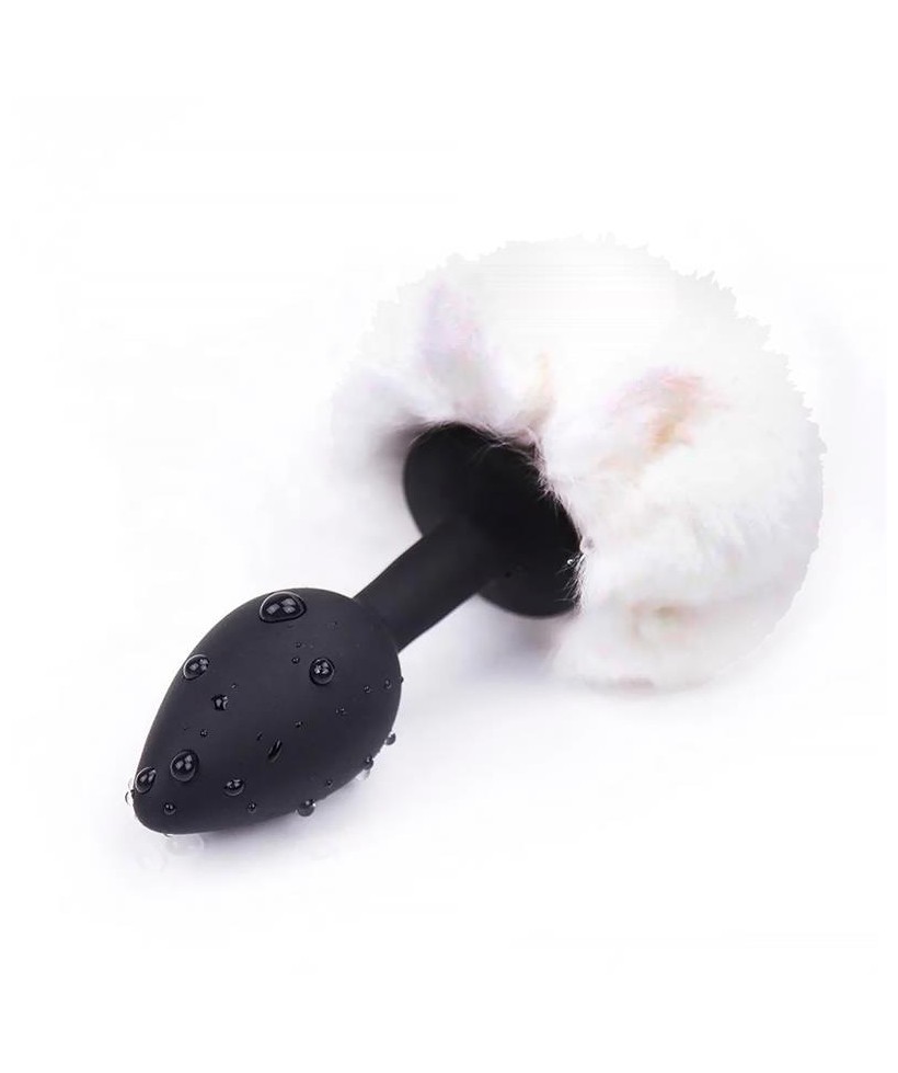Plug Anal con Pompon Blanco Talla S