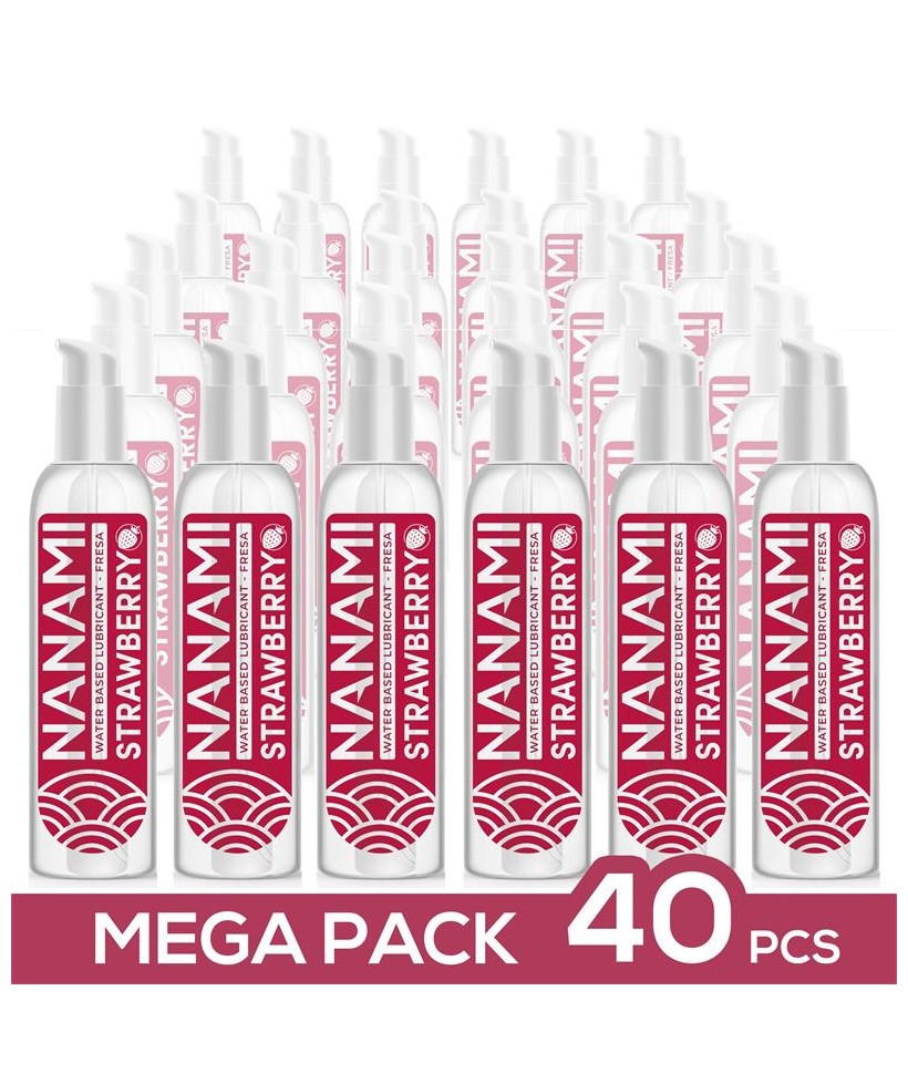 Pack de 40 Lubricante Base Agua Fresa 150 ml