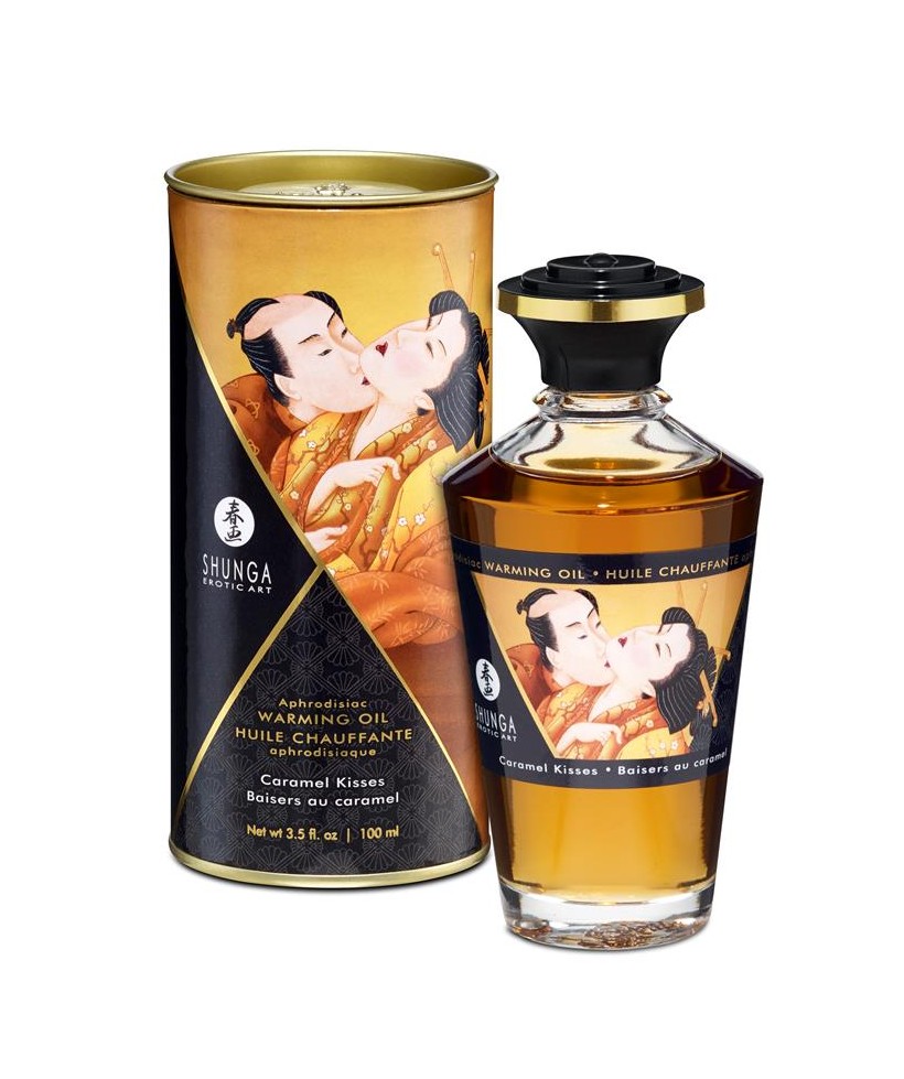 Shunga Aceite de Masaje Efecto Calor Aroma a Caramelo
