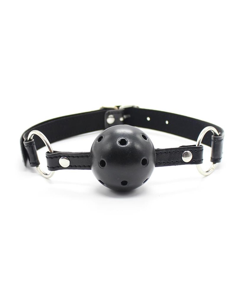 Mordaza Bola Transpirable 45 cm Negro